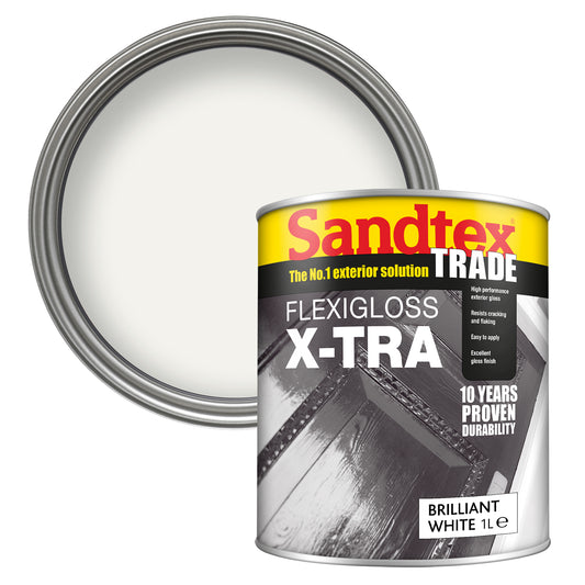 Sandtex Trade Flexigloss X-Tra Gloss Paint - Brilliant White