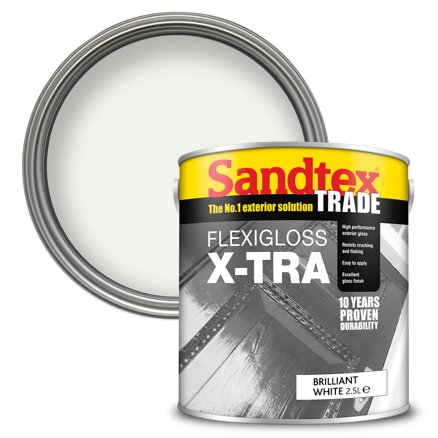 Sandtex Trade Flexigloss X-Tra Gloss Paint - Brilliant White