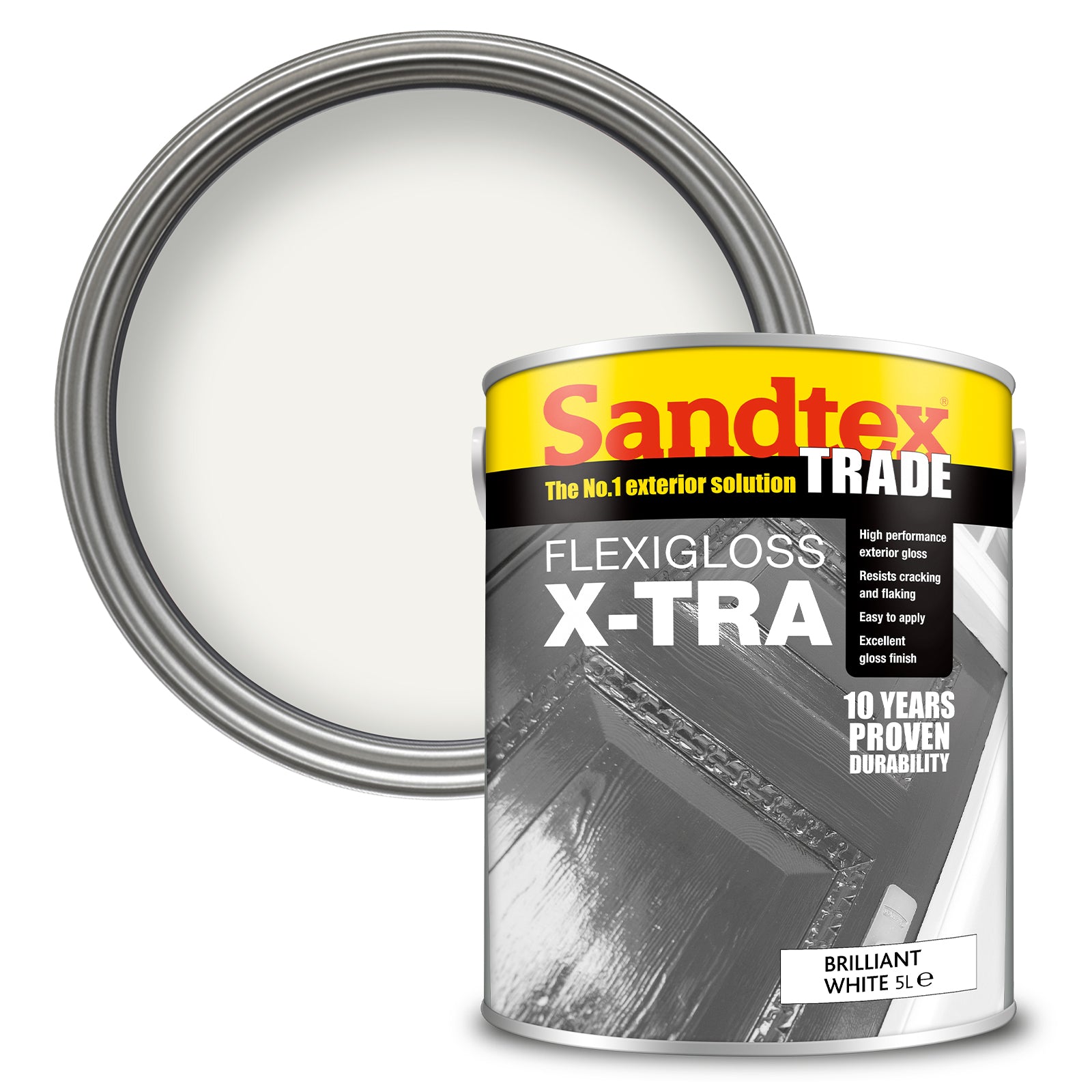 Sandtex Trade Flexigloss X-Tra Gloss Paint - Brilliant White