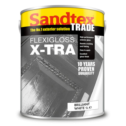 Sandtex Trade Flexigloss X-Tra Gloss Paint - Brilliant White