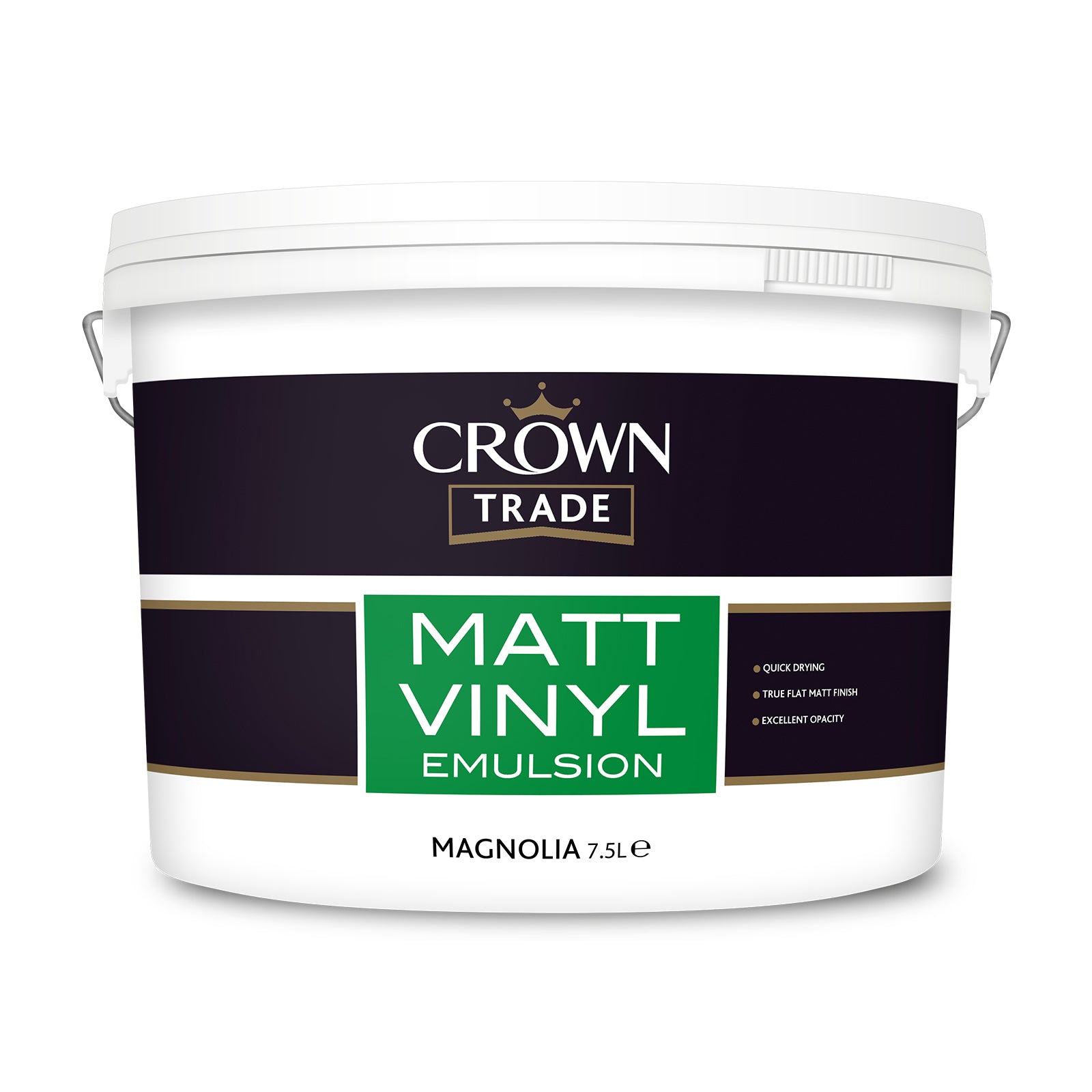 Crown Trade Quick-Drying Matt Vinyl Emulsion Paint - Magnolia - 7.5 Litre