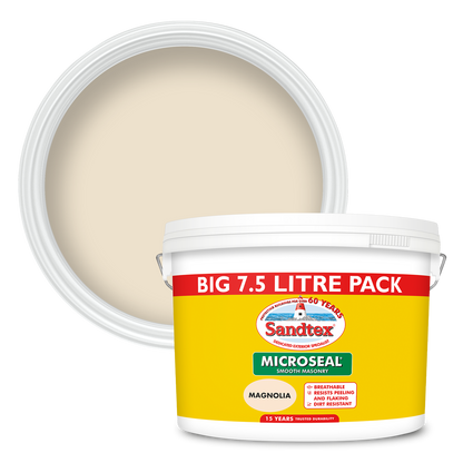 Sandtex 15 Year Weatherproof Exterior Wall Paint - Magnolia