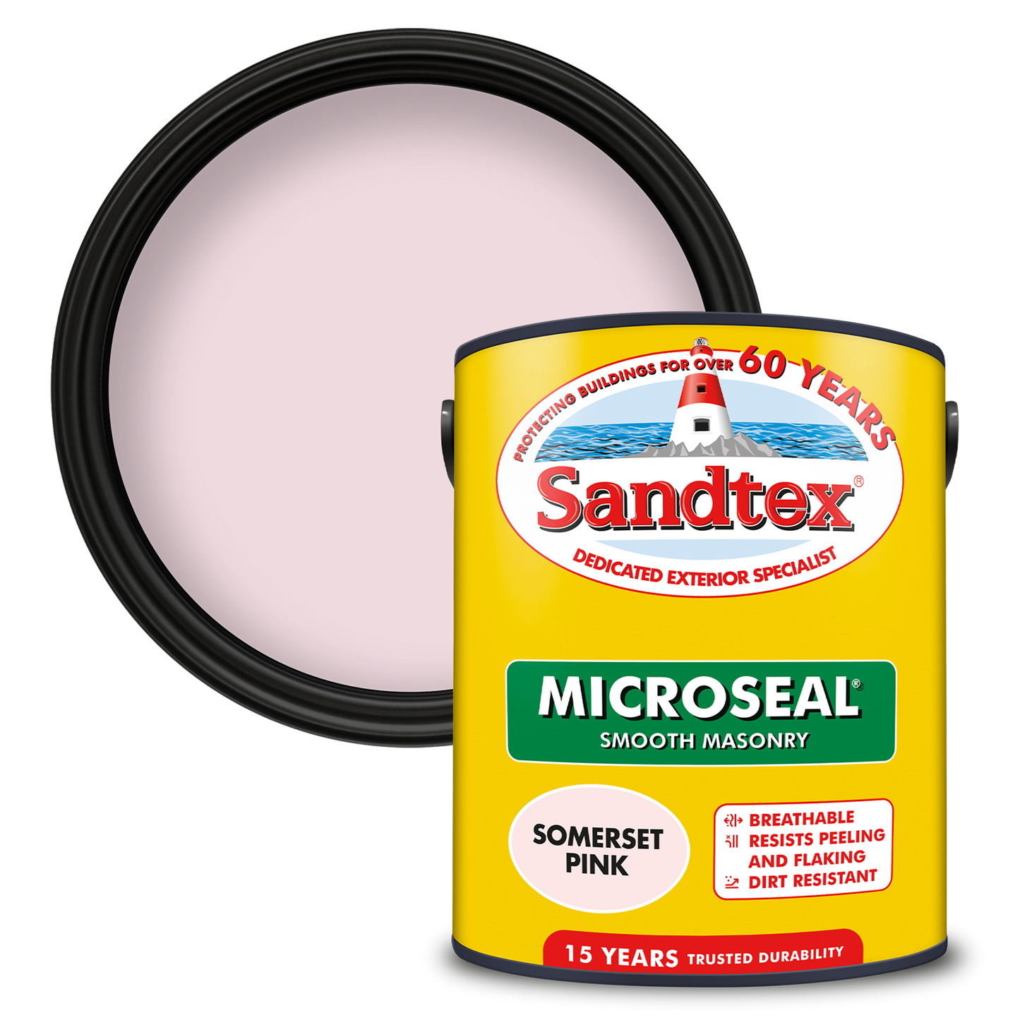 Sandtex 15 Year Weatherproof Exterior Wall Paint - Somerset Pink