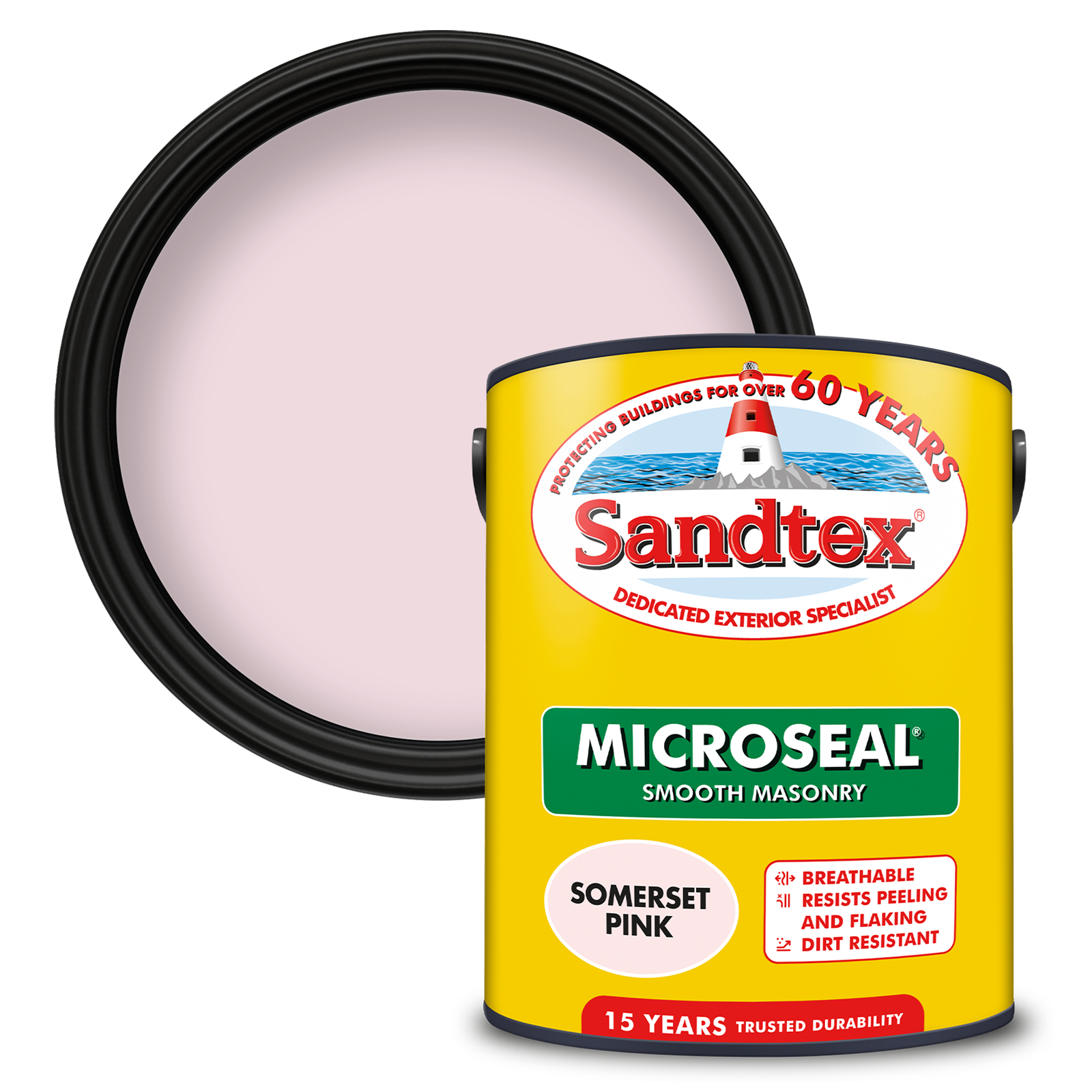 Sandtex 15 Year Weatherproof Exterior Wall Paint - Somerset Pink