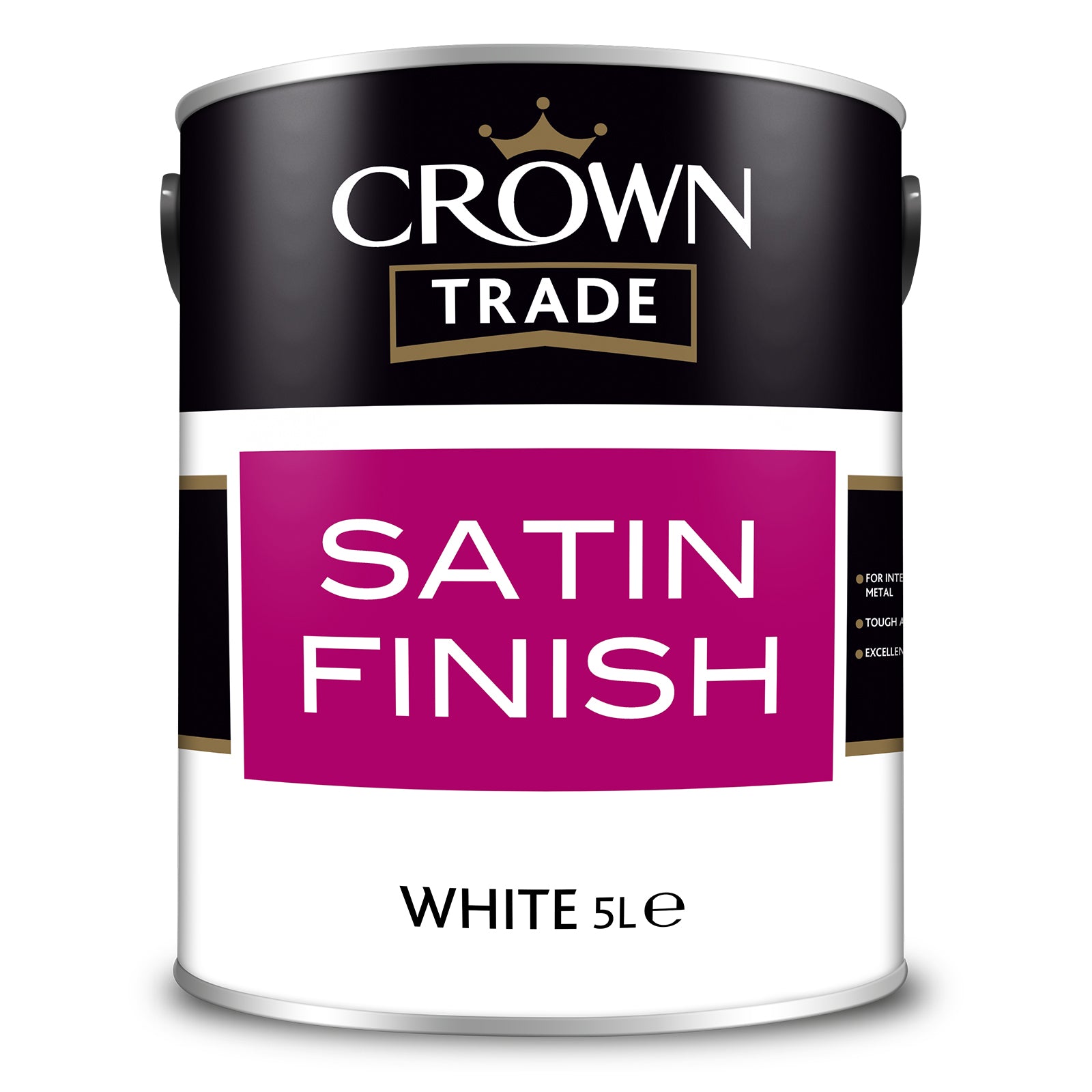 Crown Trade Washable Satin Finish Paint - White