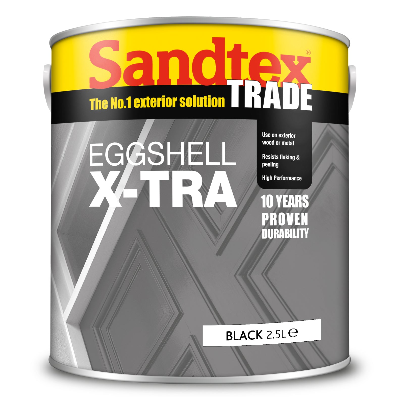 Sandtex Trade X-Tra Eggshell Paint - Black