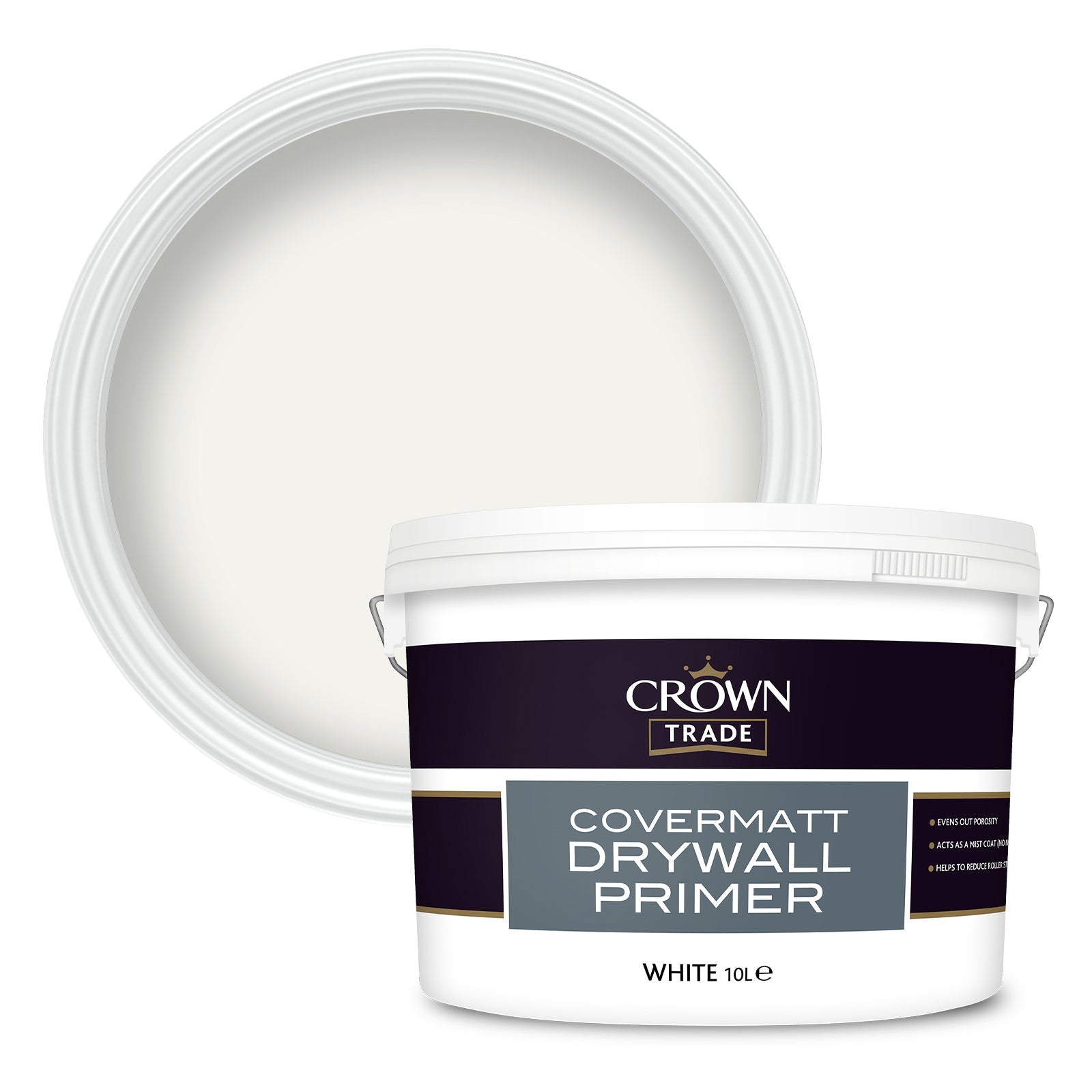 Crown Trade Covermatt Drywall Primer - White - 10 Litre