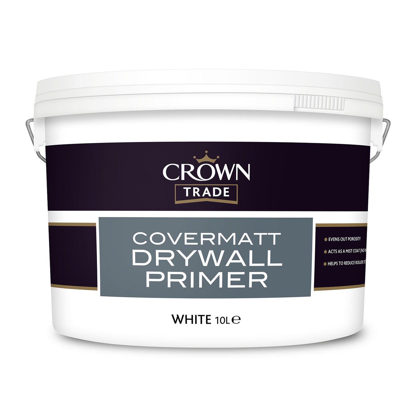 Crown Trade Covermatt Drywall Primer - White - 10 Litre