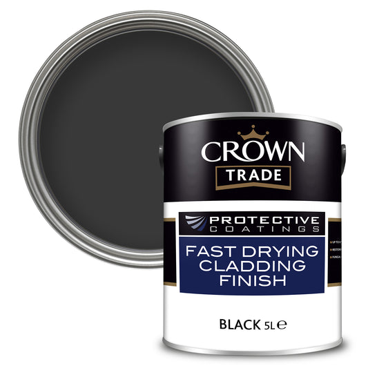 Crown Trade Fast Drying Cladding Protective Coating - Black - 5 Litre