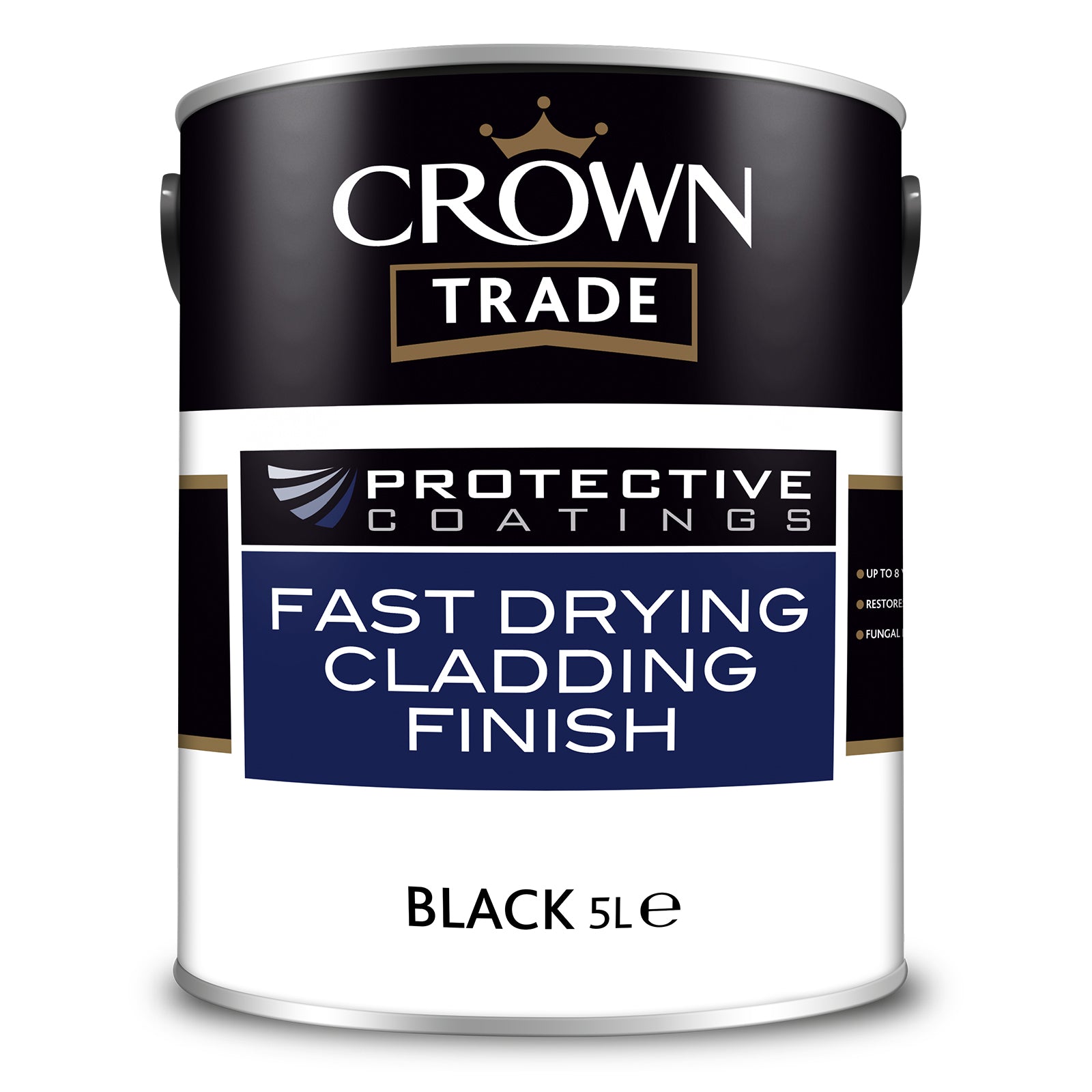 Crown Trade Fast Drying Cladding Protective Coating - Black - 5 Litre