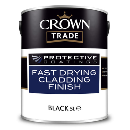 Crown Trade Fast Drying Cladding Protective Coating - Black - 5 Litre