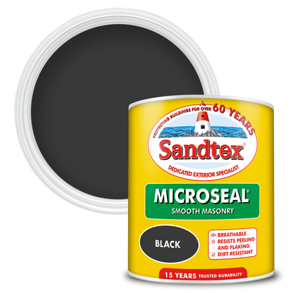 Sandtex 15 Year Weatherproof Exterior Wall Paint - Black