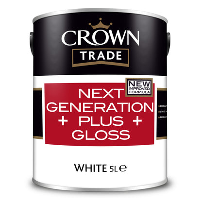 Crown Trade Next Generation Plus Gloss Paint - White