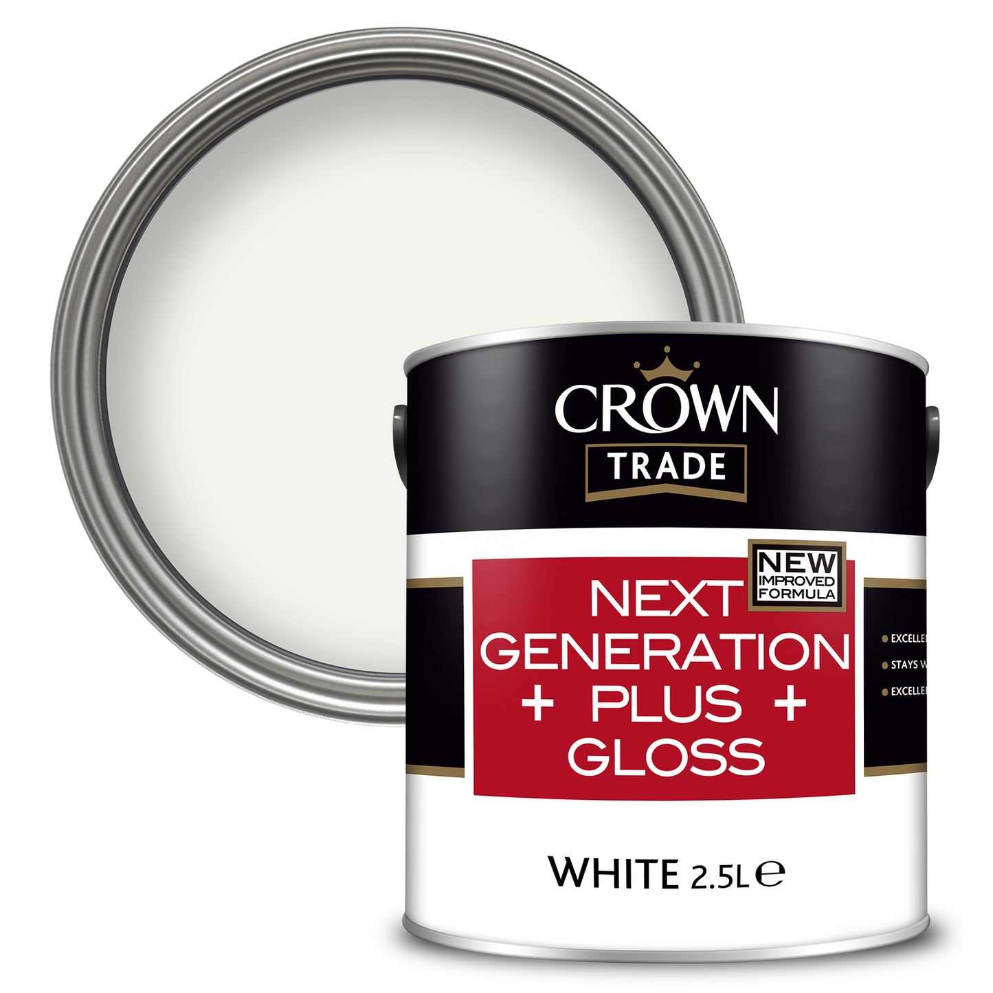 Crown Trade Next Generation Plus Gloss Paint - White