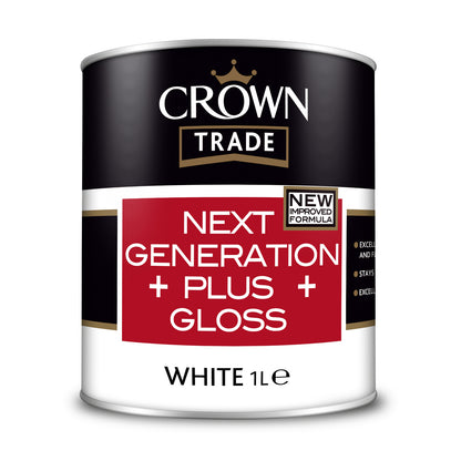 Crown Trade Next Generation Plus Gloss Paint - White