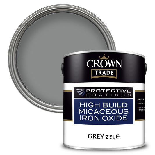 Crown Trade Micaceous Iron Oxide Protective Coating - Grey - 2.5 Litre