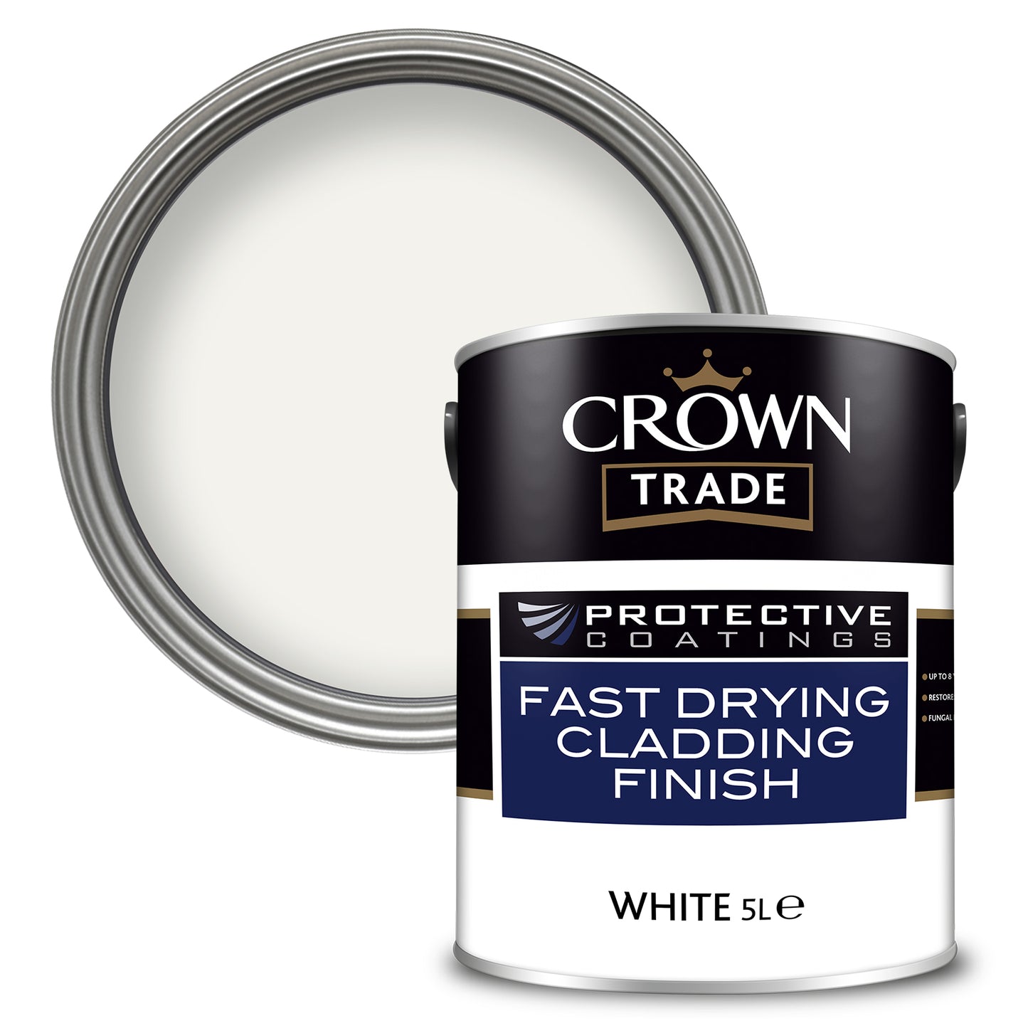 Crown Trade Fast Drying Cladding Protective Coating - White - 5 Litre