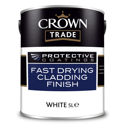 Crown Trade Fast Drying Cladding Protective Coating - White - 5 Litre