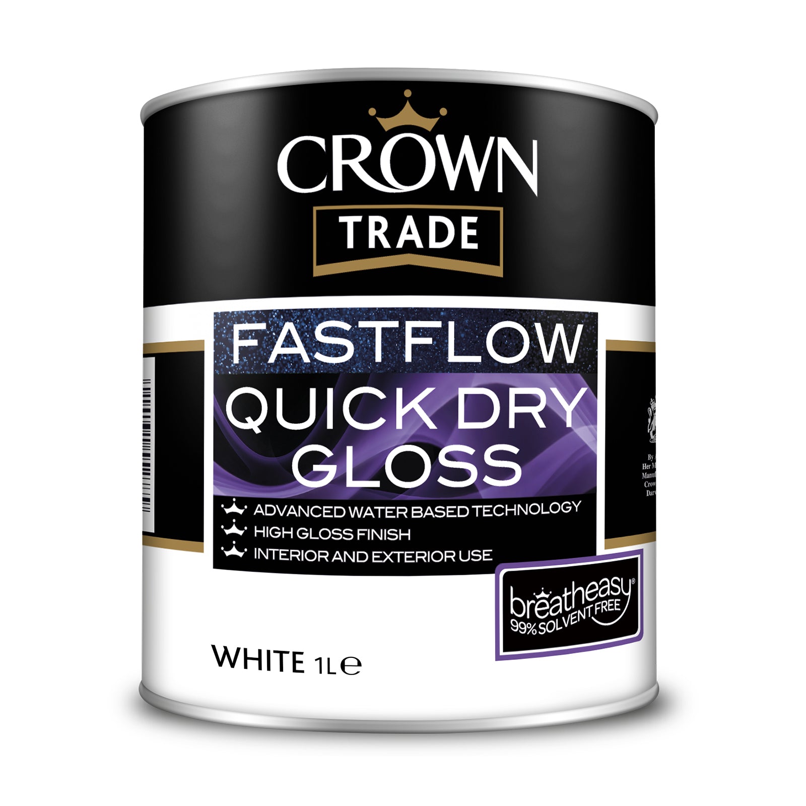 Crown Trade Fastflow Quick Dry Gloss Paint  - White