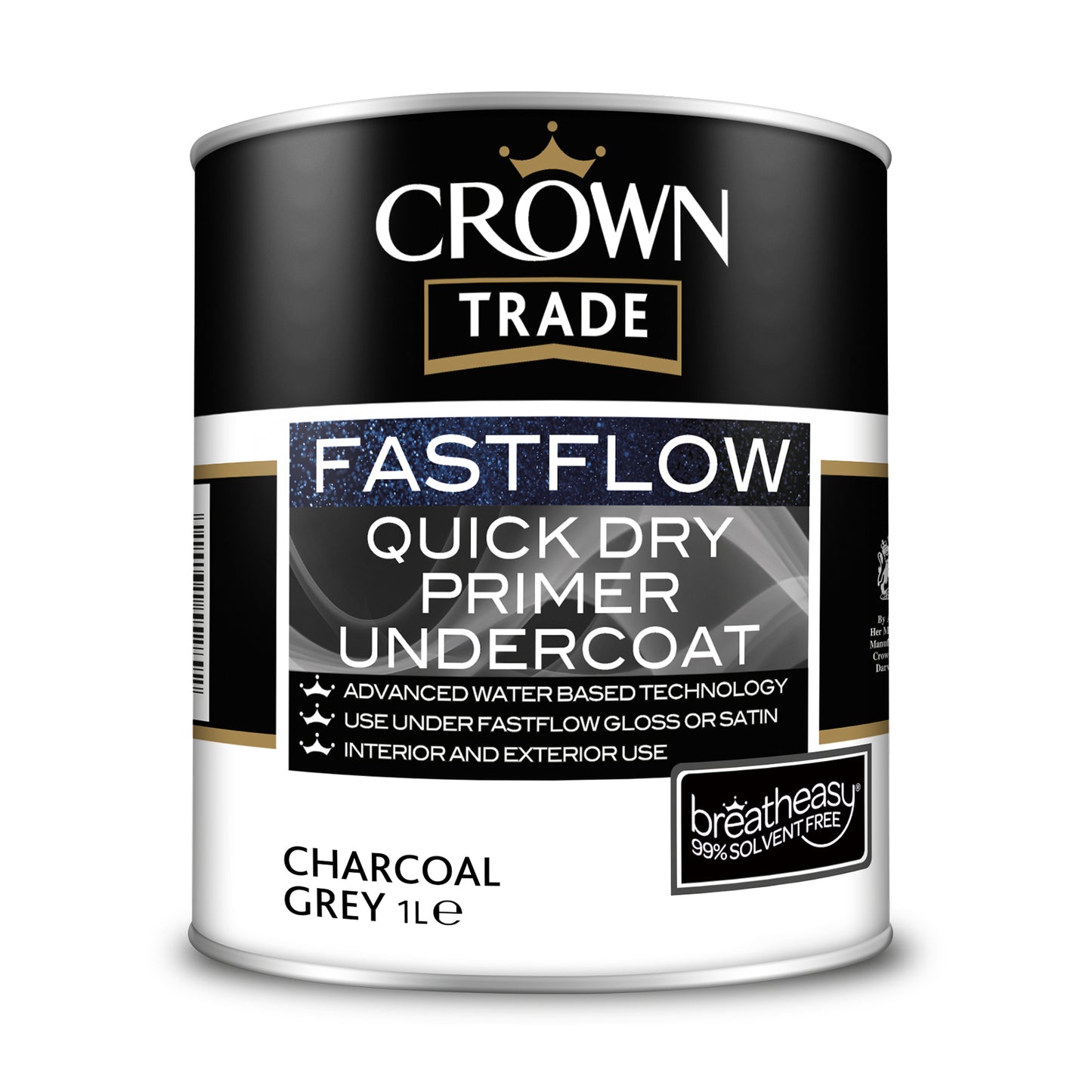 Crown Trade Fastflow Quick Dry Primer Undercoat - Charcoal Grey