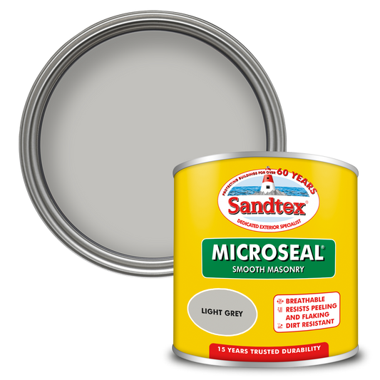 Sandtex 15 Year Weatherproof Exterior Wall Paint - Light Grey