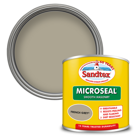 Sandtex 15 Year Weatherproof Exterior Wall Paint - French Grey