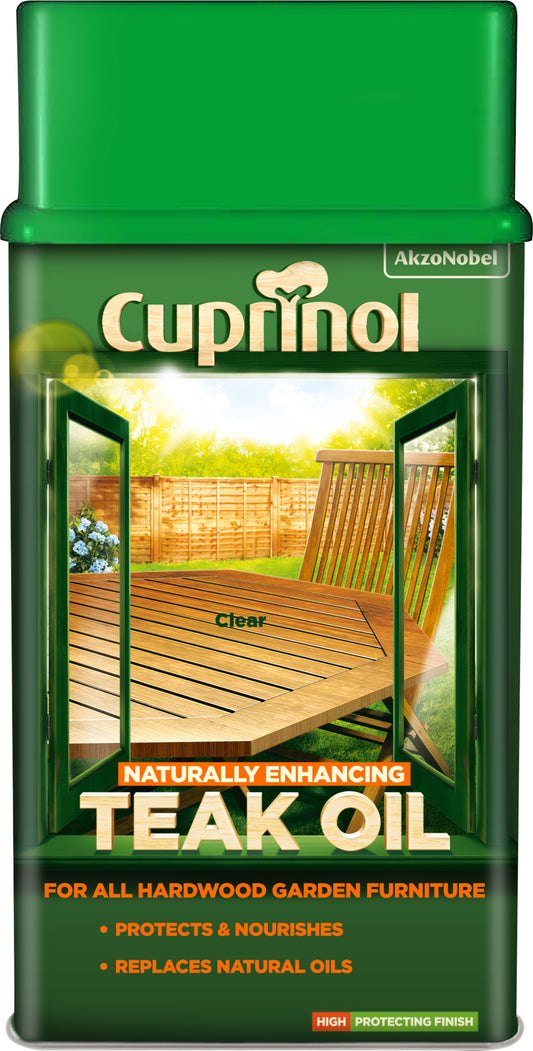 Cuprinol Natural Enhancing Teak Oil - Clear - 1 Litre