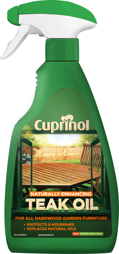 Cuprinol Natural Enhancing Teak Oil Spray - Clear - 500ml