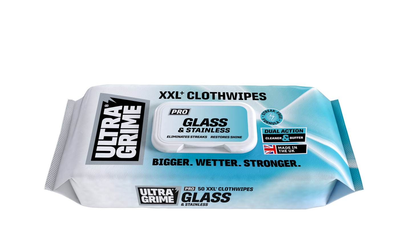 Ultra Grime Pro Glass & Stainless XXL Wipes 50 Pack