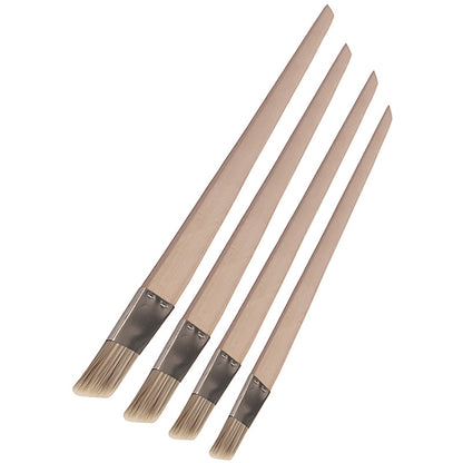 Kana Synthetic Slant Fitch Brush Set of 4