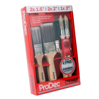 Prodec 7 Piece Premier Synthetic Brush Set with 2 Free Sash Brushes