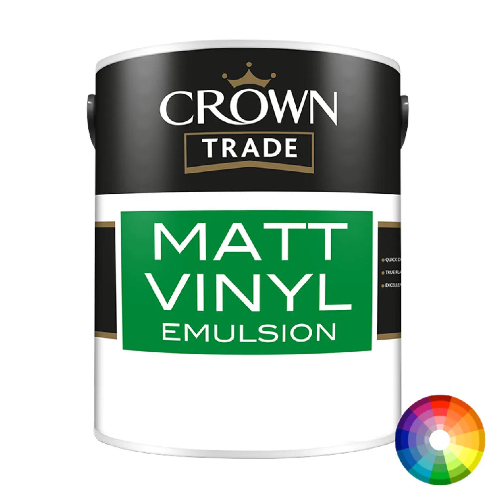 Crown Trade Matt Vinyl Emulsion Tinted Mixed Colours Paint