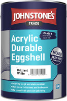 Johnstones Trade Durable Acrylic Eggshell Brilliant White 5 Litre