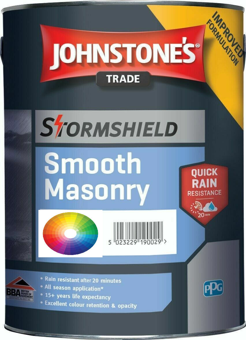 Johnstones Trade Stormshield Smooth Masonry Paint - Tinted Colours