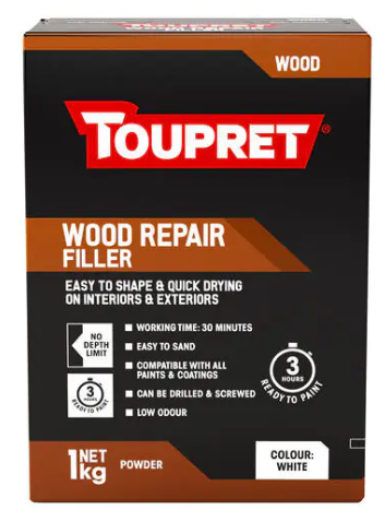 Toupret Wood Repair Filler White - 1 Kg