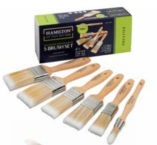 Hamilton Prestige Synthetic Brush Set - 5 Piece Plus Free Sash Brush