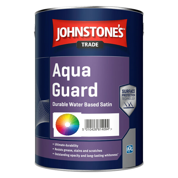 Johnstones Trade Aqua Guard Satin 5 Litre Tinted Colour - Colour Match