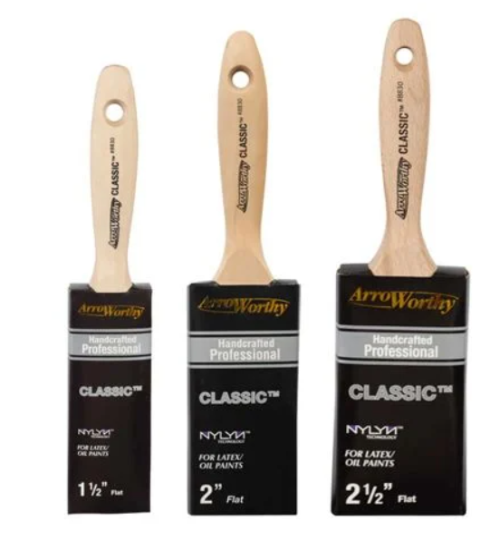 Arroworthy Classic Straight Cut Beavertail Brush All Sizes