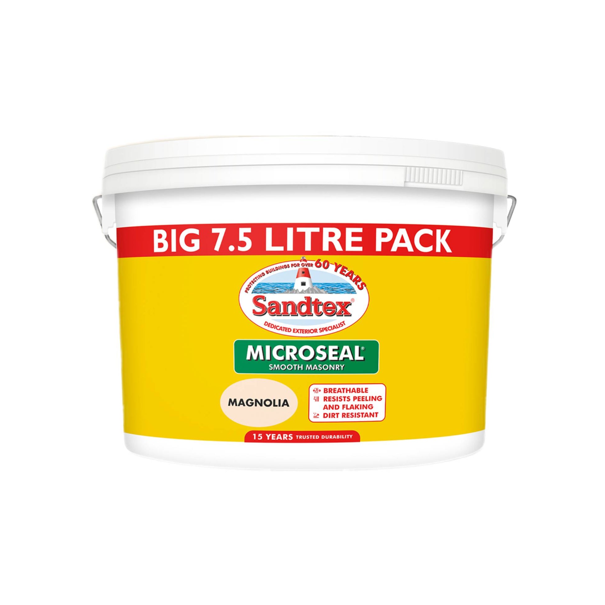 Sandtex 15 Year Weatherproof Exterior Wall Paint - Magnolia