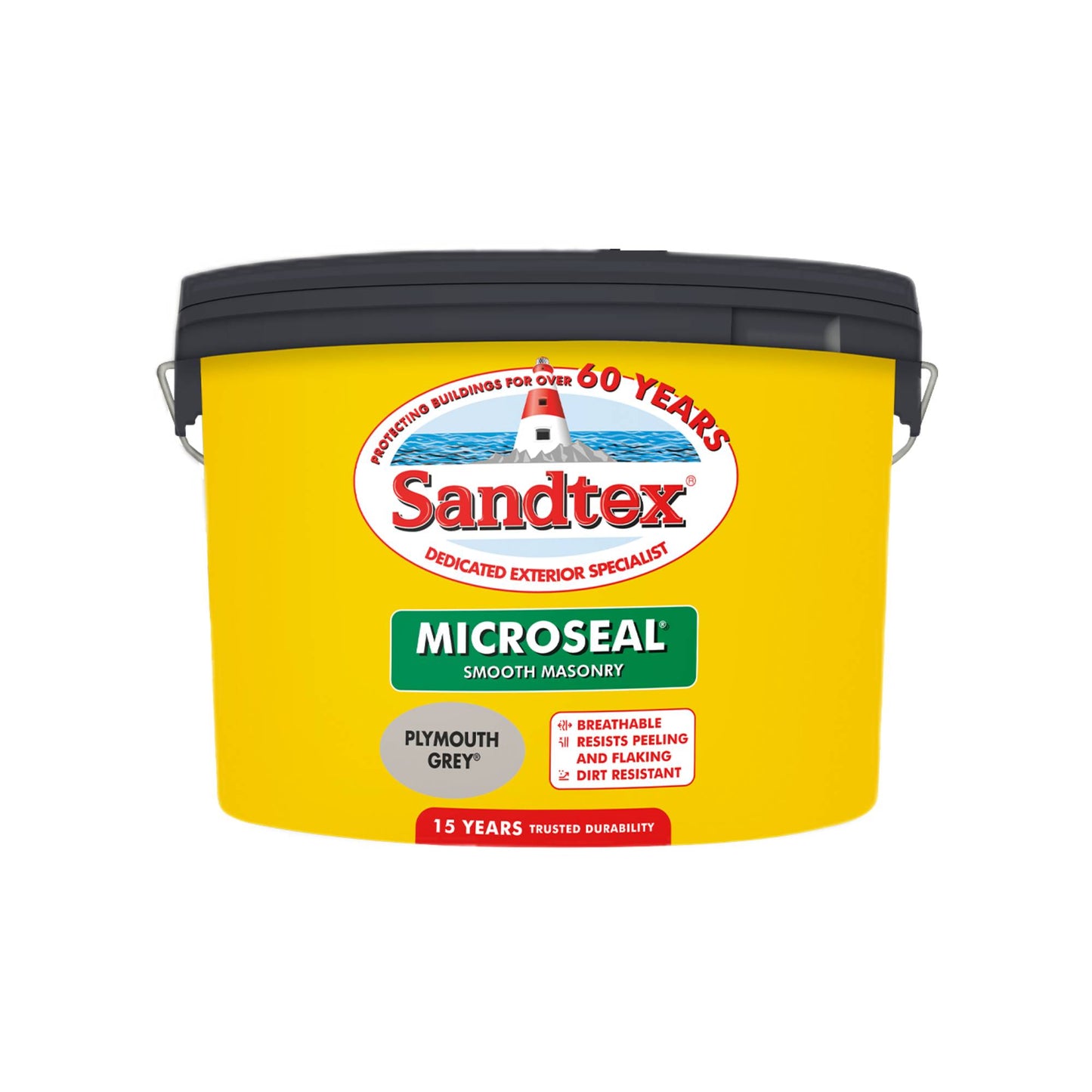 Sandtex 15 Year Weatherproof Exterior Wall Paint - Plymouth Grey