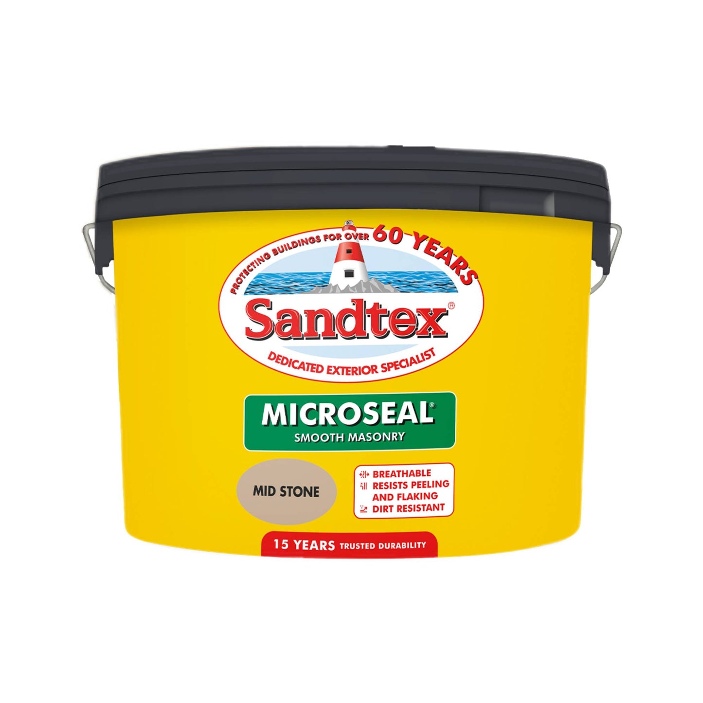 Sandtex 15 Year Weatherproof Exterior Wall Paint - Mid Stone