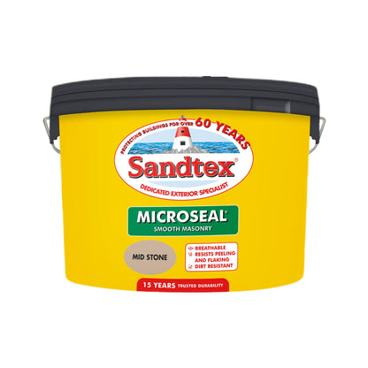 Sandtex 15 Year Weatherproof Exterior Wall Paint - Mid Stone