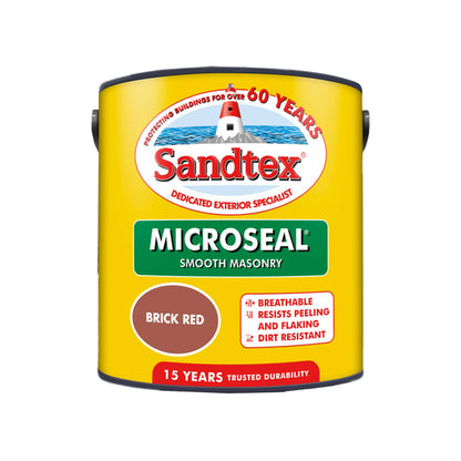 Sandtex 15 Year Weatherproof Exterior Wall Paint - Brick Red