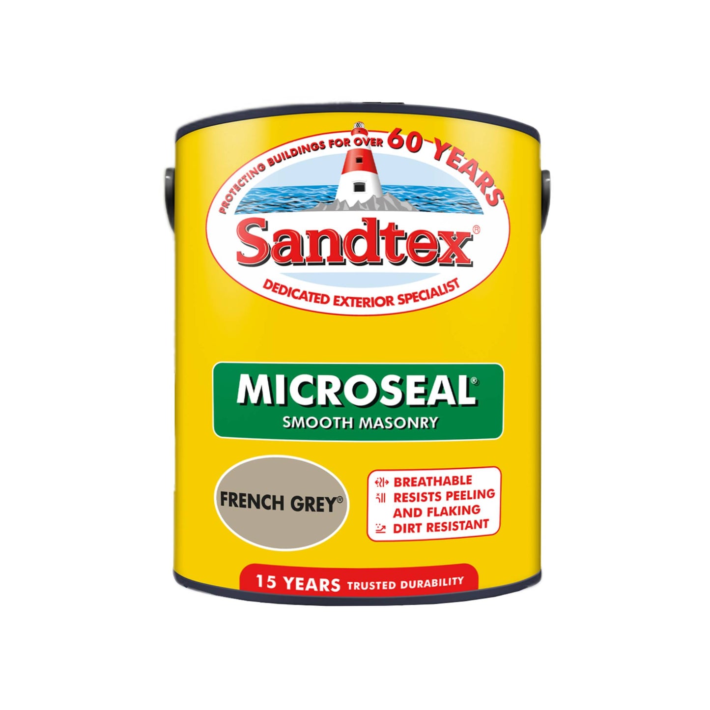 Sandtex 15 Year Weatherproof Exterior Wall Paint - French Grey