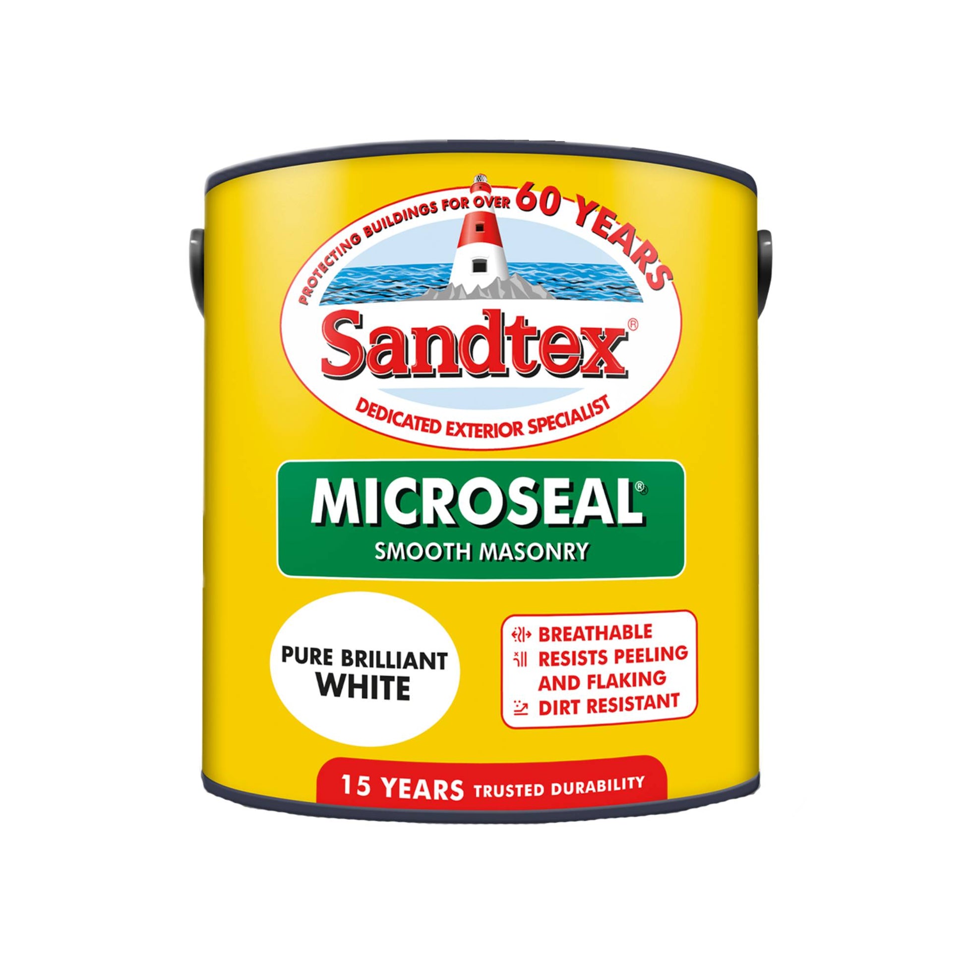 Sandtex 15 Year Weatherproof Exterior Wall Paint - Brilliant White