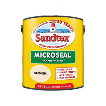 Sandtex 15 Year Weatherproof Exterior Wall Paint - Magnolia