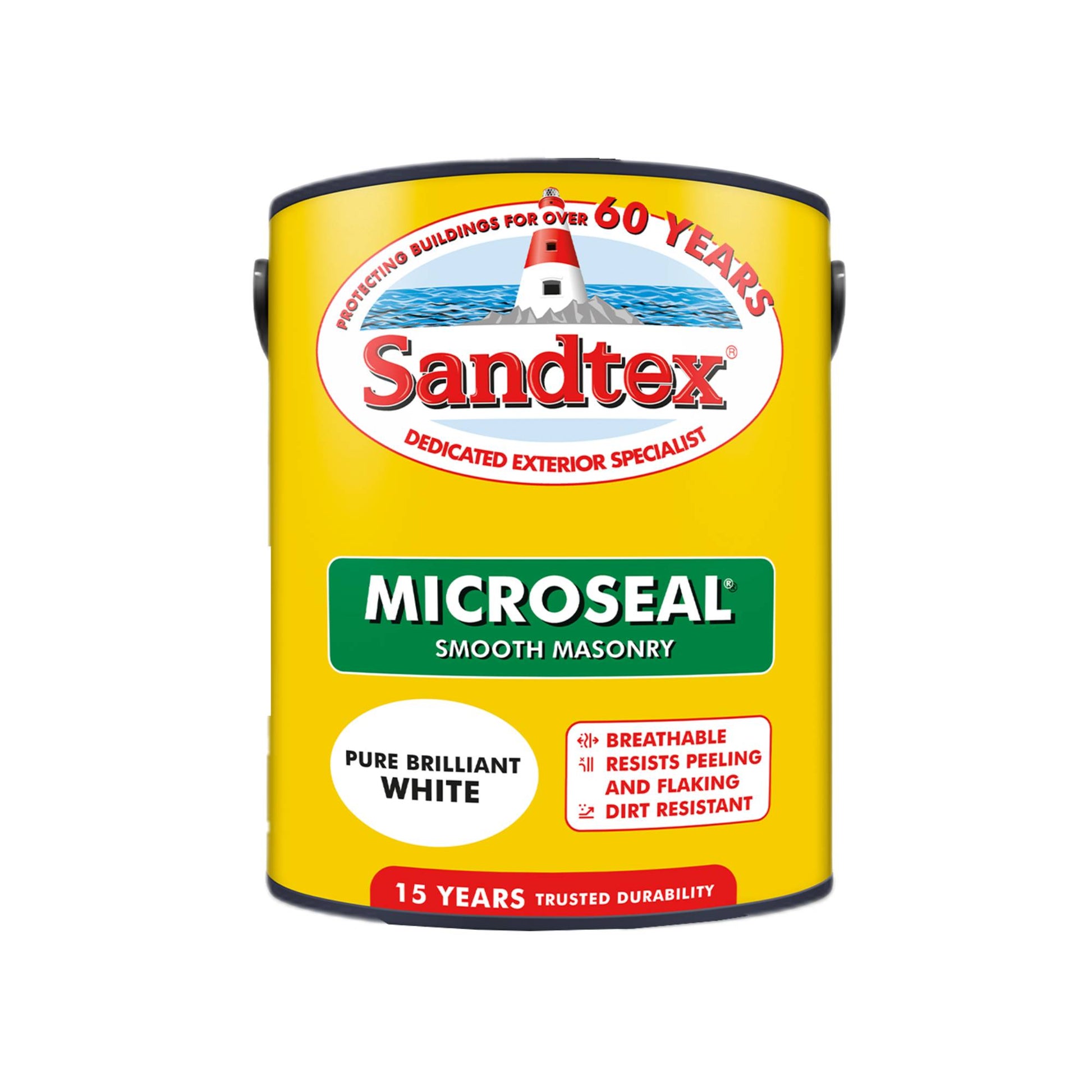 Sandtex 15 Year Weatherproof Exterior Wall Paint - Brilliant White