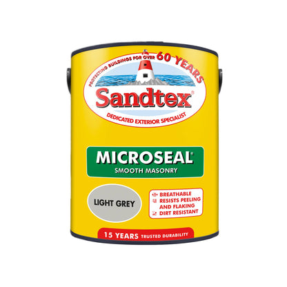 Sandtex 15 Year Weatherproof Exterior Wall Paint - Light Grey