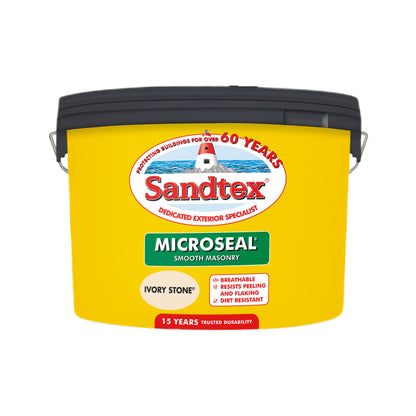 Sandtex 15 Year Weatherproof Exterior Wall Paint - Ivory Stone