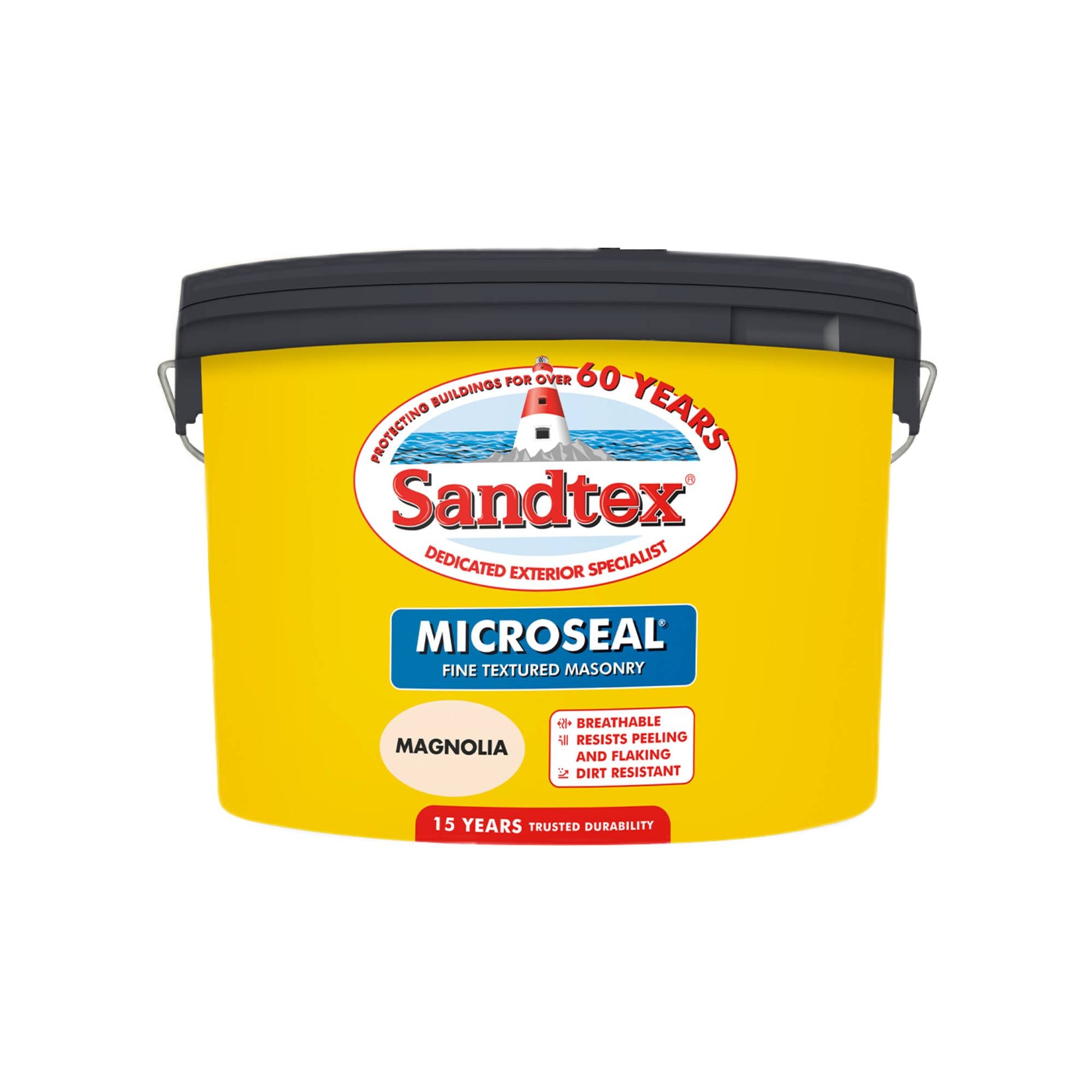 Sandtex Fine Textured 15 Year Weatherproof Exterior Wall Paint - Magnolia